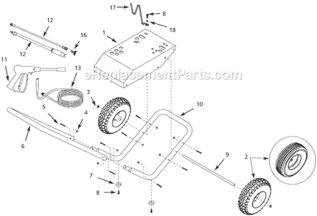 Page A Diagram and Parts List for PW322110LE 2000 Campbell Hausfeld Pressure Washer
